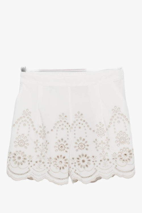 Saint Barth Short Amani Sangallo Donna Bianco