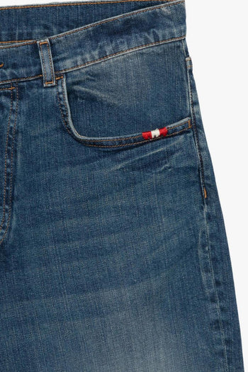 Jeans Blu Uomo Cinque Tasche - 3