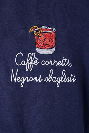 Saint Barth T-Shirt Blu Uomo Caffè corretti Negroni sbagliati - 3