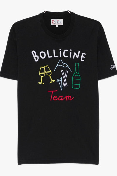 Saint Barth T-Shirt Blu Uomo Bollicine