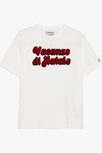 Saint Barth T-Shirt Bianco Uomo Vacanze di Natale