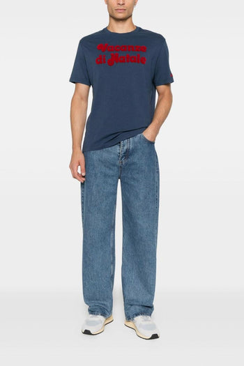 Saint Barth T-Shirt Blu Uomo Vacanze di Natale - 2