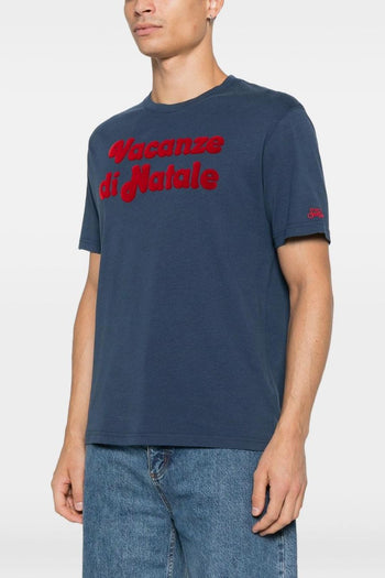 Saint Barth T-Shirt Blu Uomo Vacanze di Natale - 3