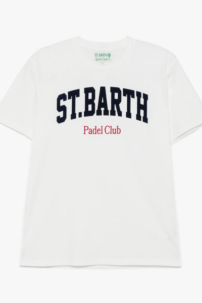 Saint Barth T-shirt Bianco Uomo Stampa Padel Club