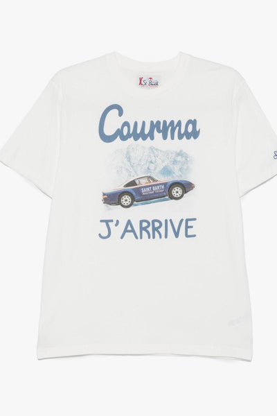 Saint Barth T-shirt Bianco Uomo Courma J'Arrive