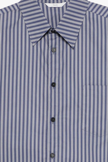 Camicia Rigata Uomo Beige-Blu - 3