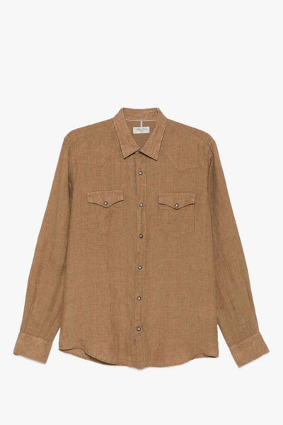 Camicia Western Uomo Mostarda