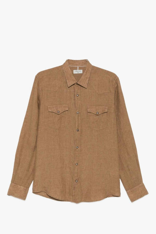 Camicia Western Uomo Mostarda