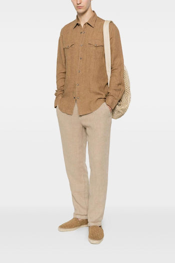 Camicia Western Uomo Mostarda - 3