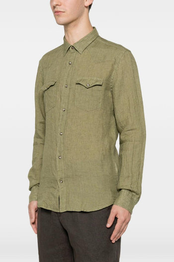 Camicia Western Uomo Verde - 3