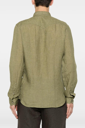 Camicia Western Uomo Verde - 4