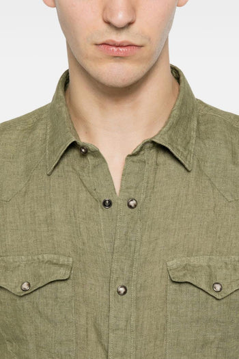 Camicia Western Uomo Verde - 5