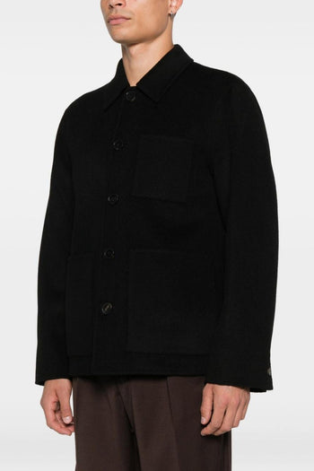 Giacca-Camicia Nero Uomo con Colletto - 2