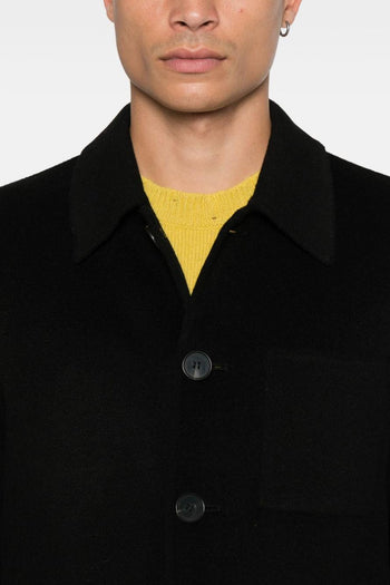 Giacca-Camicia Nero Uomo con Colletto - 5