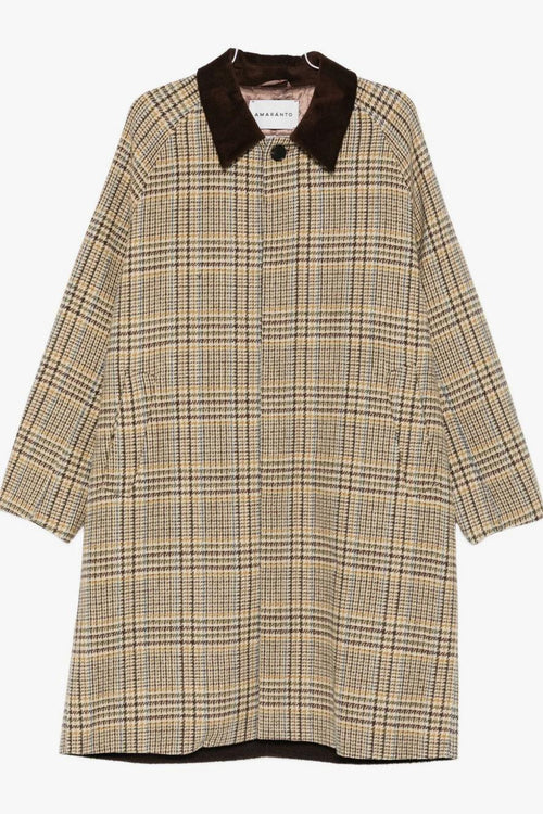 Cappotto Marrone Uomo a Quadri