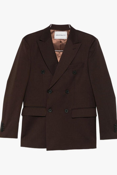 Giacca Marrone Uomo Doppiopetto