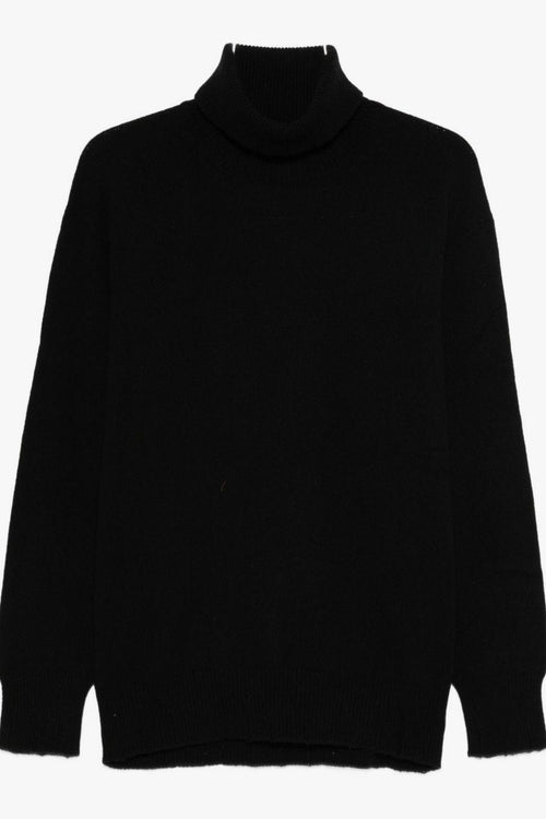 Maglia Nero Uomo Collo Alto