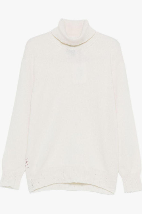 Maglia Bianco Uomo Collo Alto