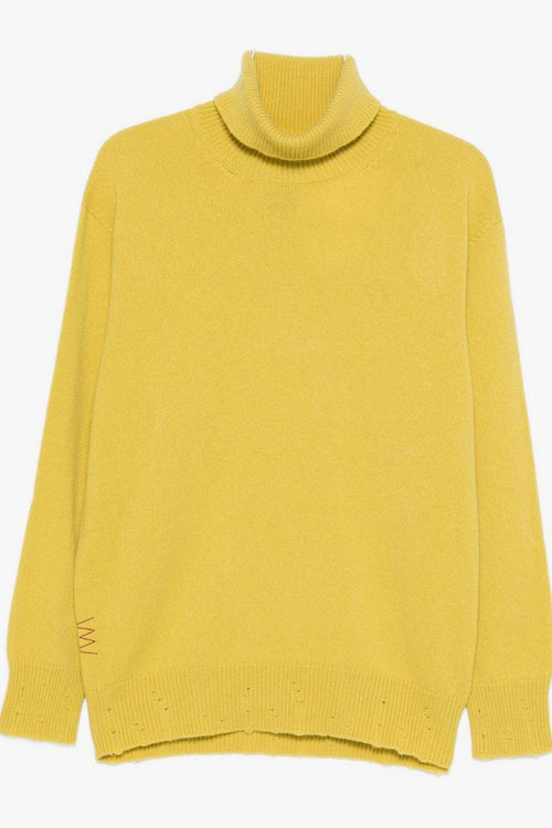 Maglia Giallo Uomo Collo Alto