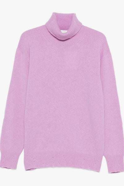 Maglia Viola Uomo Collo Alto