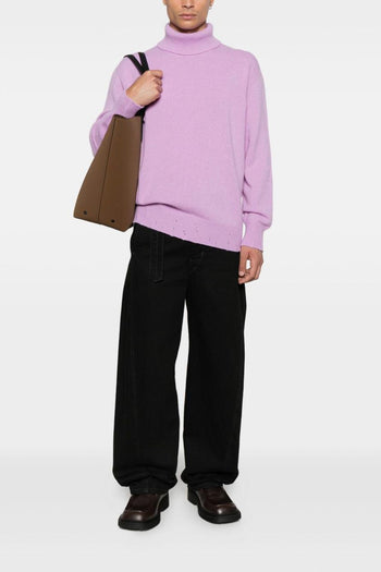 Maglia Viola Uomo Collo Alto - 3