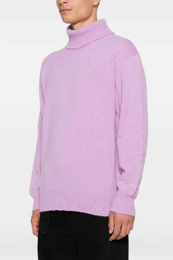 Maglia Viola Uomo Collo Alto - 4