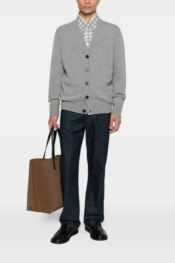 Cardigan Grigio Uomo con Bottoni - 3