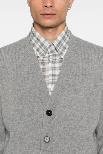 Cardigan Grigio Uomo con Bottoni - 4