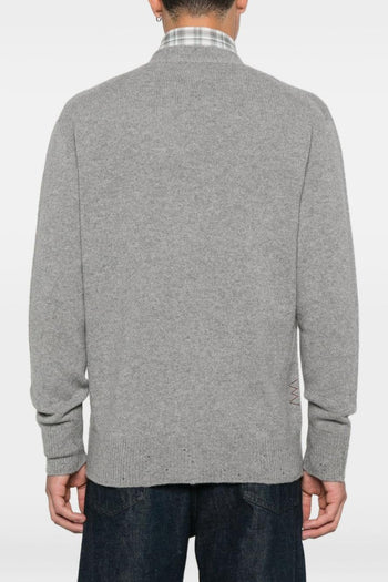 Cardigan Grigio Uomo con Bottoni - 5