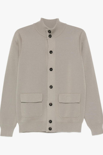 Cardigan Grigio Uomo con Tasche - 5