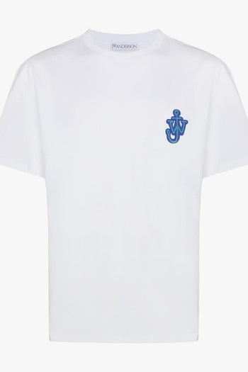 T-shirt Bianco Uomo Ricamo Logo - 5