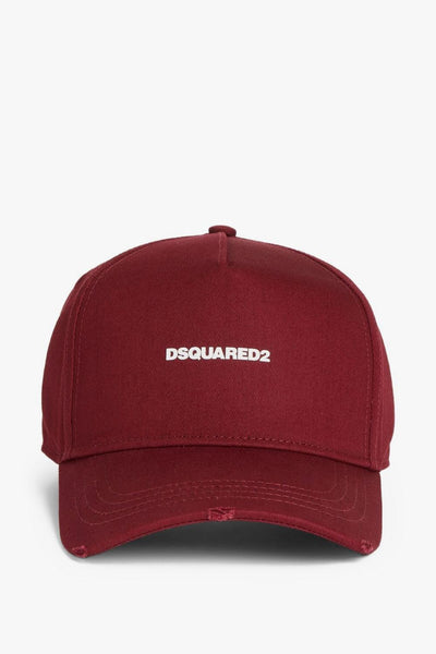 2 Uomo Cappellino Rosso Stampa Logo