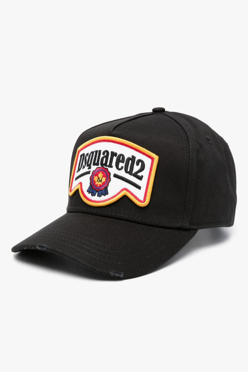 2 Cappellino Nero Uomo Ricamo Logo