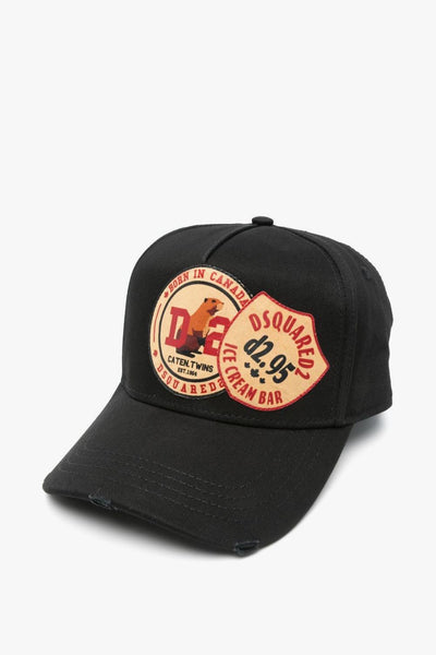 2 Uomo Cappellino Nero Patch Logo