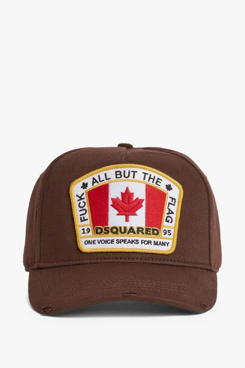 2 Uomo Cappellino Marrone Ricamo Foglia d'Acero