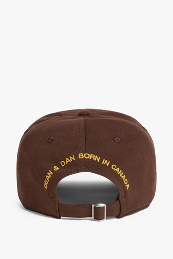 2 Uomo Cappellino Marrone Ricamo Foglia d'Acero - 2