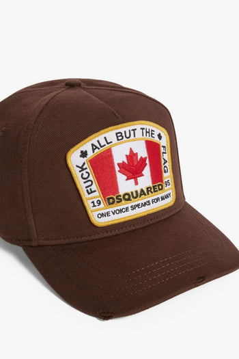 2 Uomo Cappellino Marrone Ricamo Foglia d'Acero - 3