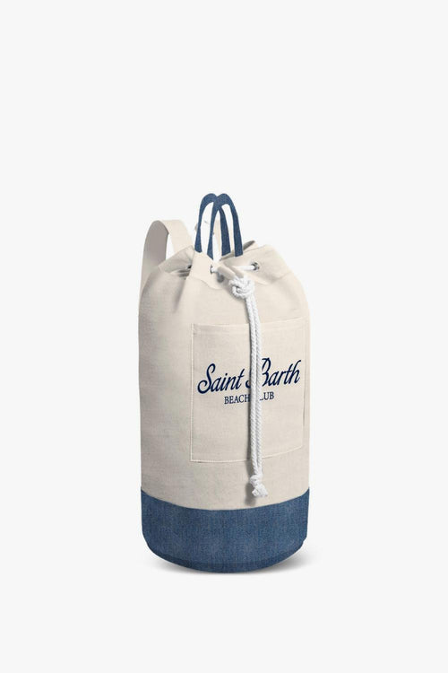 Saint Barth Zaino Beach Uomo Bianco-Blu