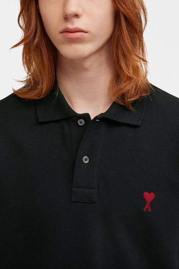 Ami Paris Polo Ami de Coeur Uomo Nero - 5