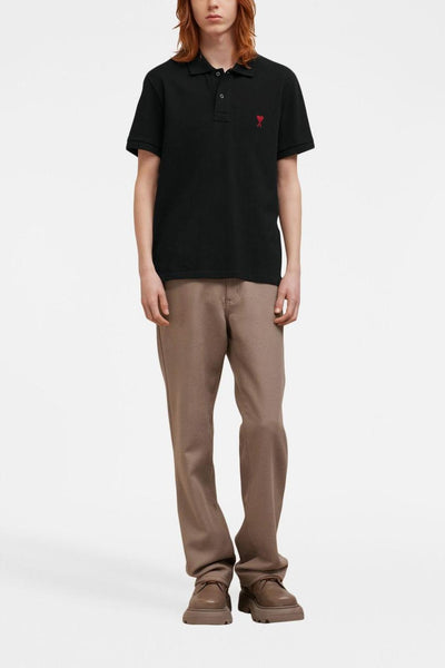 Ami Paris Polo Ami de Coeur Uomo Nero