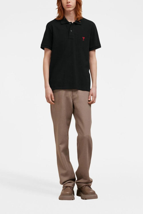 Ami Paris Polo Ami de Coeur Uomo Nero