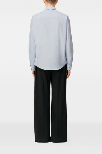 Ami Paris Camicia Uomo Righe Bianco Azzurro - 3