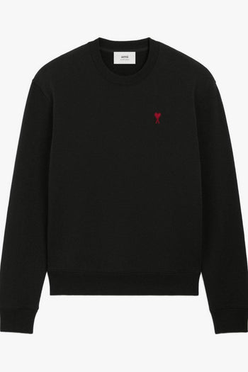 Ami Paris Ami de Coeur Uomo Felpa Nera - 4