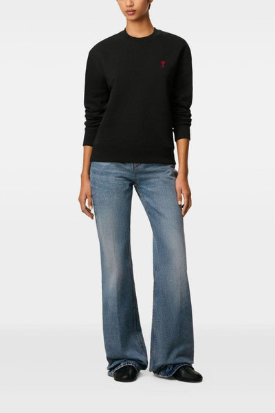 Ami Paris Ami de Coeur Uomo Felpa Nera