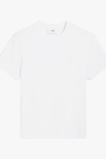 Ami Paris Uomo T-shirt Bianco Ricamo Cuore in Tono - 7
