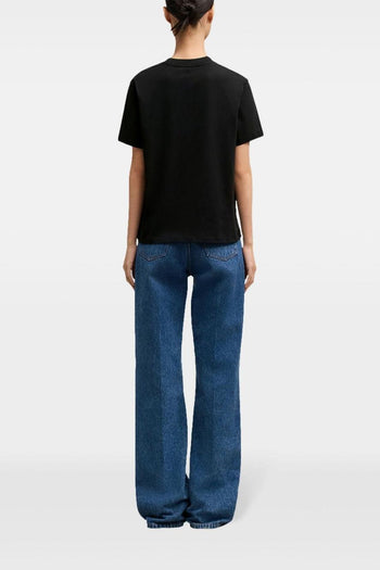 Ami Paris T Shirt Cuore Rosso Uomo Nero - 4