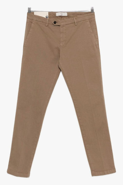 Pantalone Marrone Uomo Chino Slim