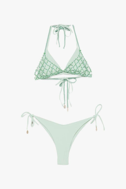 Bikini Dettaglio Intrecciato Donna Verde