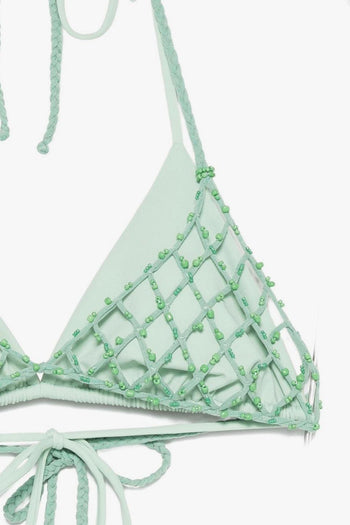 Bikini Dettaglio Intrecciato Donna Verde - 3
