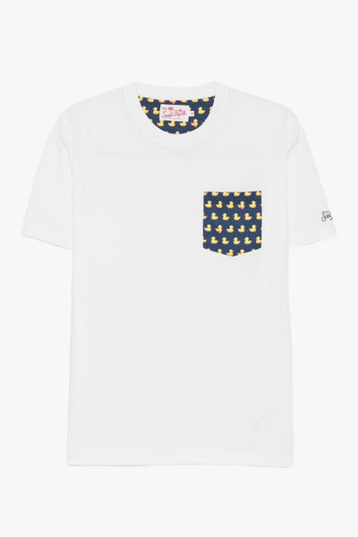 Saint Barth T-shirt Taschino Paperelle Uomo Bianco